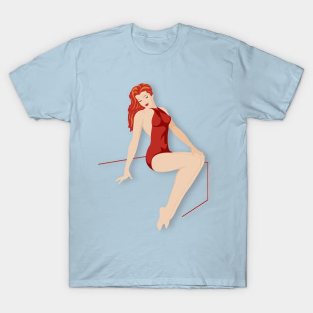 Pin-Up Girl T-Shirt by deancoledesign